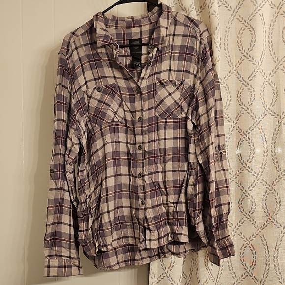Harley-Davidson Tops - Harley-Davidson 2x Plaid Shirt